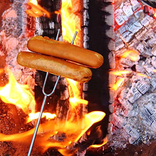 Ajmyonsp Marshmallows Roasting Sticks - Smores Sticks for Fire Pit Extras Long Extendable Smore Skewers Hot Dog Sticks for Campfires, 32 Inch Telescoping Forks Set of 8Pcs - Image 5