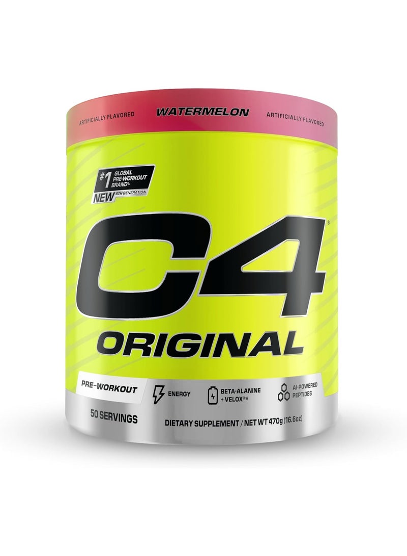 سي4 مسحوق Cellucor C4 Original المخصص للاستخدام قبل التمرين، بنكهة البطيخ - 50 حصة - Image 1