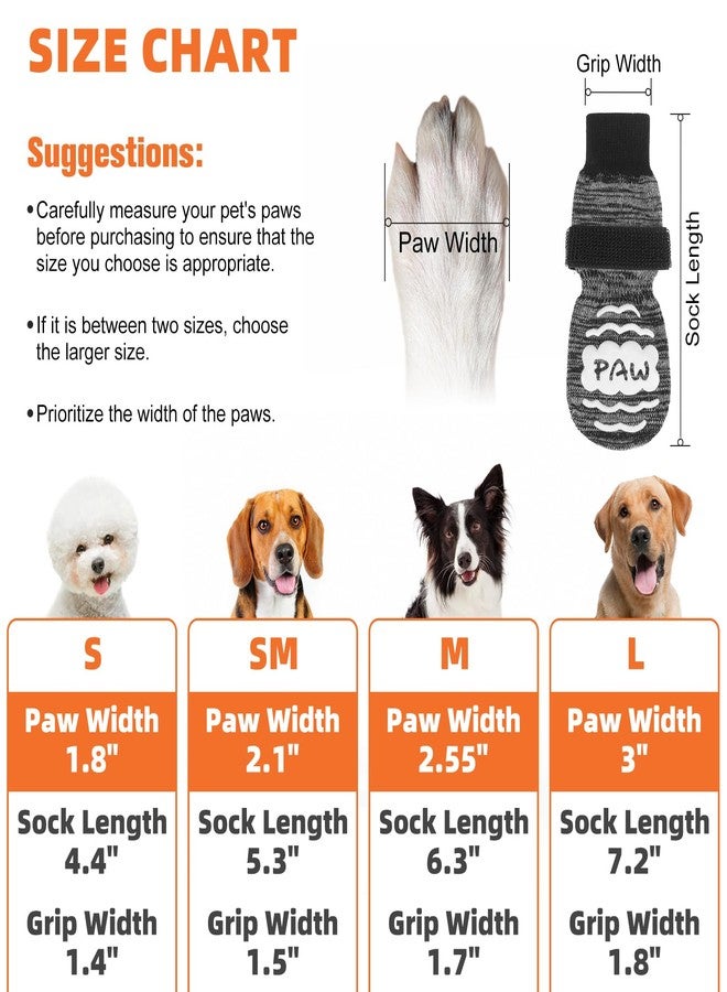 NESAYVER Dog Socks Shoes for Hot Pavement to Prevent Licking Paws, Summer Anti Slip Pet Booties with Grip Traction Control for Hardwood Floors, Grippy Boots & Paw Protectors for Small Medium Large Senior Dogs - Image 2