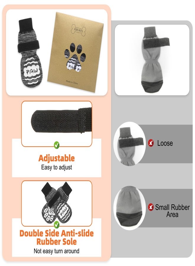 NESAYVER Dog Socks Shoes for Hot Pavement to Prevent Licking Paws, Summer Anti Slip Pet Booties with Grip Traction Control for Hardwood Floors, Grippy Boots & Paw Protectors for Small Medium Large Senior Dogs - Image 5