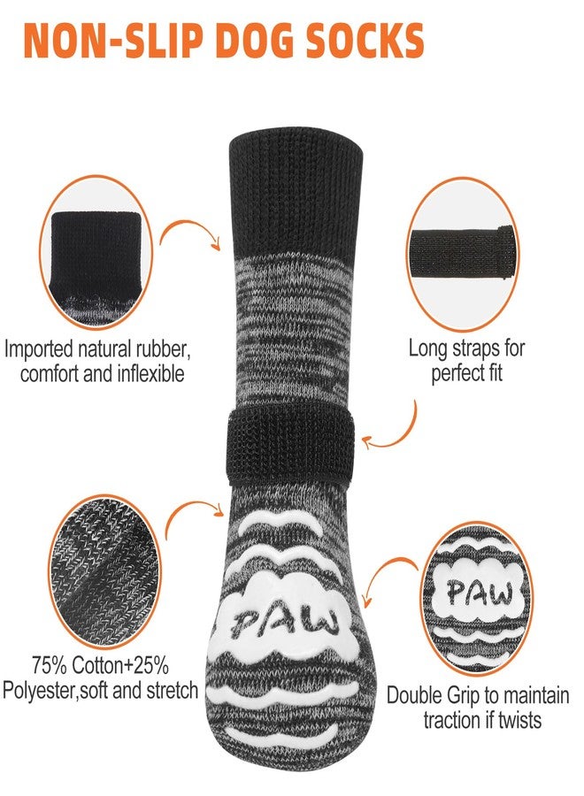 NESAYVER Dog Socks Shoes for Hot Pavement to Prevent Licking Paws, Summer Anti Slip Pet Booties with Grip Traction Control for Hardwood Floors, Grippy Boots & Paw Protectors for Small Medium Large Senior Dogs - Image 3