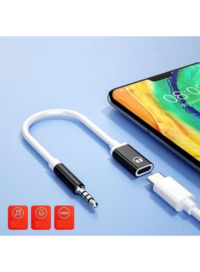 انسجام محول صوت من النوع C إلى كابل سماعة رأس مسطح من النوع C إلى كابل سماعة رأس ذكر 3.5 مم إلى كابل سماعة رأس أنثى من النوع C إلى كابل سماعة رأس مسطحة من النوع C إلى كابل سماعة رأس أنثى ... أنثى من النوع C - Image 5