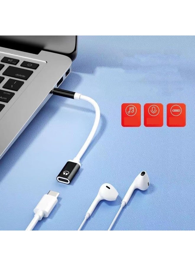 انسجام محول صوت من النوع C إلى كابل سماعة رأس مسطح من النوع C إلى كابل سماعة رأس ذكر 3.5 مم إلى كابل سماعة رأس أنثى من النوع C إلى كابل سماعة رأس مسطحة من النوع C إلى كابل سماعة رأس أنثى ... أنثى من النوع C - Image 2