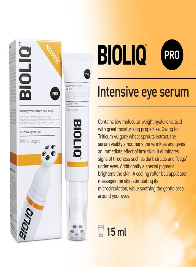 BIOLIQ بيوليك - سيروم العين المكثف المحترف - حمض الهيالورونيك للترطيب، مستخلص براعم القمح لتنعيم التجاعيد، دوائر داكنة، رولر تبريد - 15 مل - Image 3