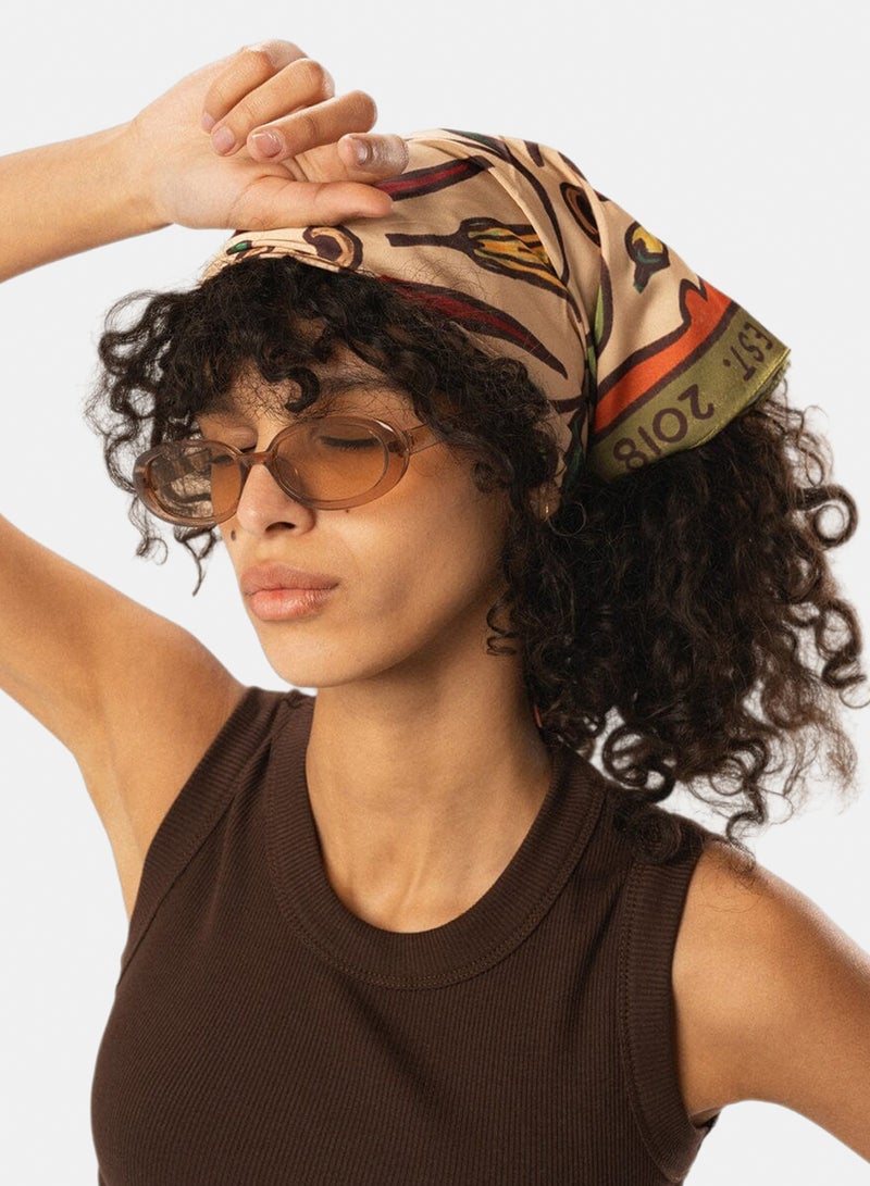 Veggie Satin Bandana