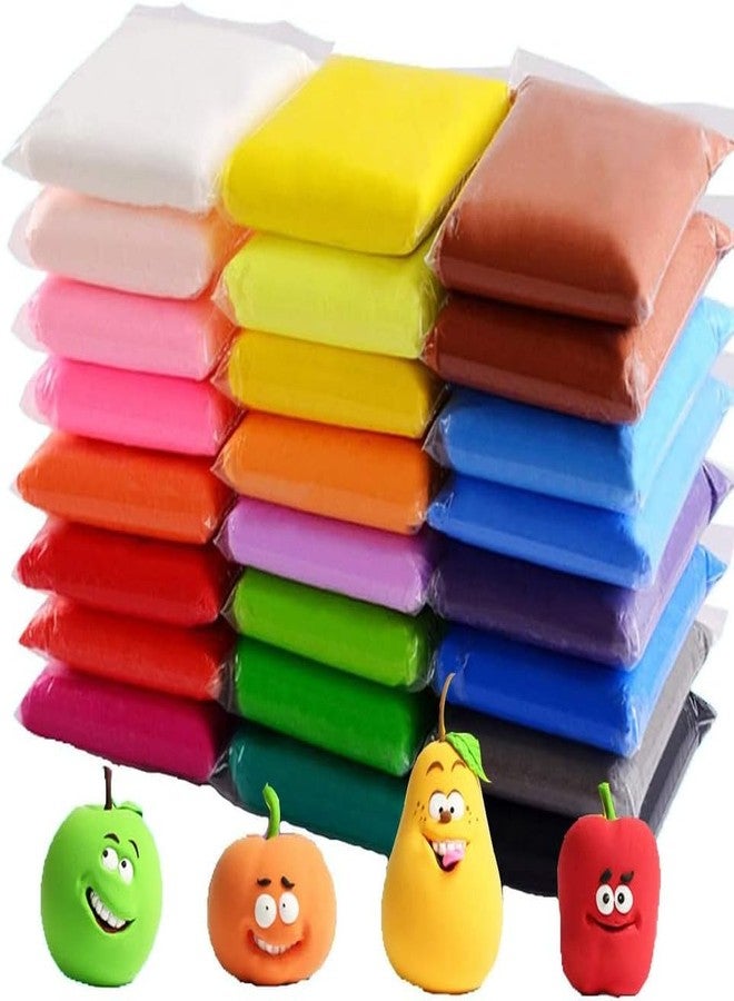 Eclet (Pack of 12) Air Dry Clay, Colorful Children Soft Clay, Creative Art Crafts, Gifts for Kids-Multi Color. Non-Toxic Modeling Magic Fluffy Foam Bouncing Clay Putty Kit for Kids with Tools .39