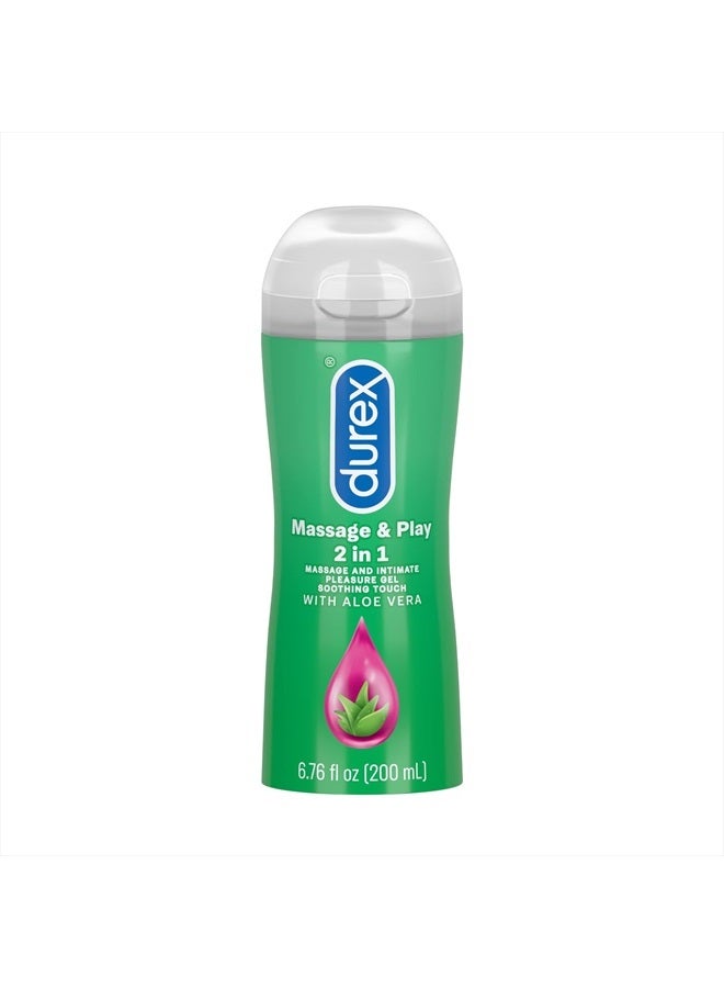 Durex Water Based Lube Lubricant With Aloe Vera, For Women And Men - 6.76 Fl Oz - Image 1