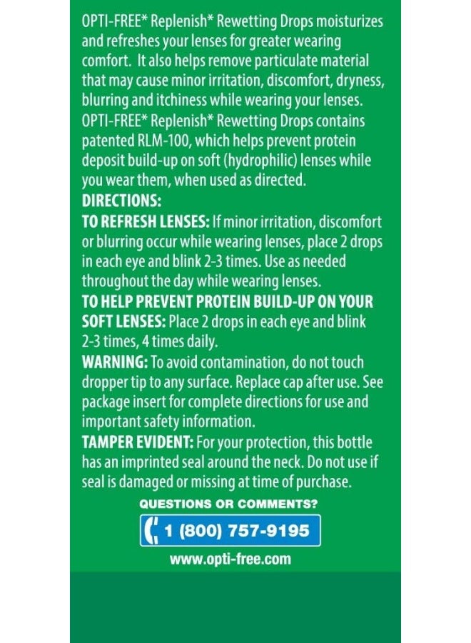 Opti-Free Replenish Rewetting Drops, 10-mL - Image 2