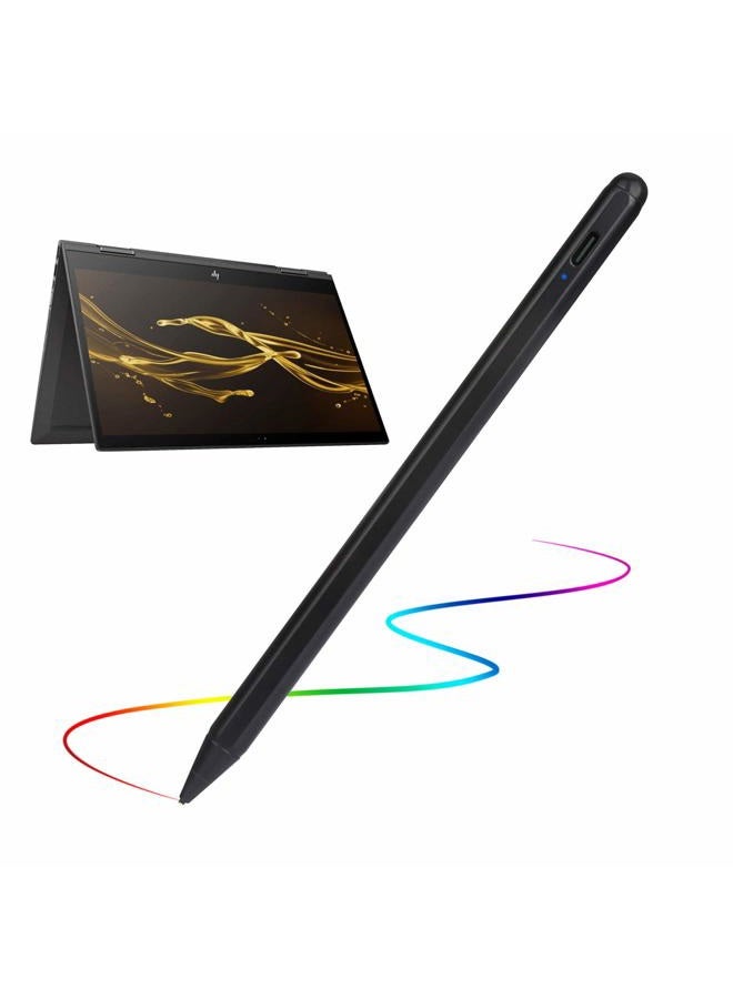 EVACH أقلام ستايلس لجهاز HP Envy X360 القابل للتحويل 2 في 1 بشاشة تعمل باللمس (15.6") قلم، قلم ستايلس نشط، قلم رقمي بقلم رفيع لجهاز HP Envy X360 القابل للتحويل 2 في 1 15.6" قلم، أسود - Image 1