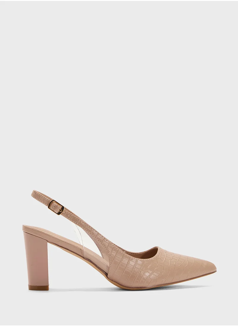 ايلا Croc Effect Sling Back Pump