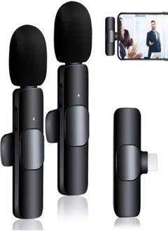 Mini Wireless Lapel Dual Microphone Lightning Type C Port For Phone Tablet Pc Plug And Play Smart Noise Cancellation Support Vloggers YouTuber For Live Vlog Short Video Tik Tok Video Recording