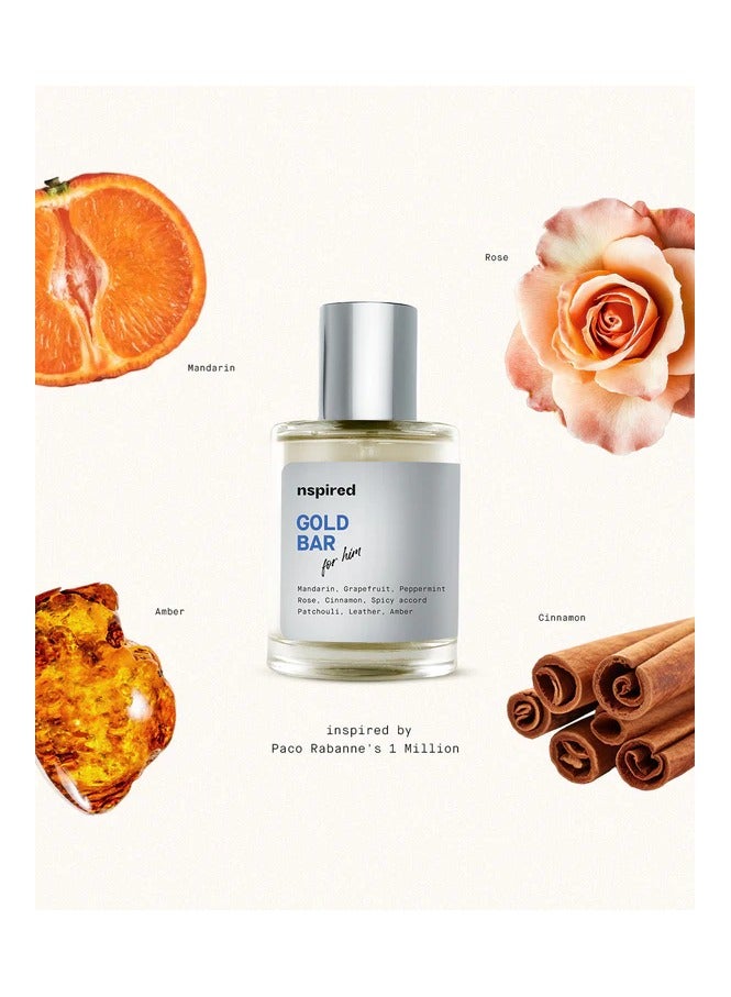 Nspired Gold Bar Inspired by Paco Rabanne's 1 Million For Him - EDT - Image 1