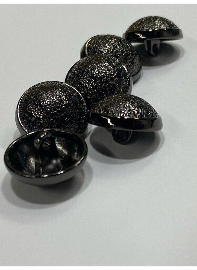 Karan Tuhafiye Karan Haberdashery Metal Button/cardigan Vest Length/6 Piece Set/1.8 CM/JX019/ANTHRACITE  - Image 2