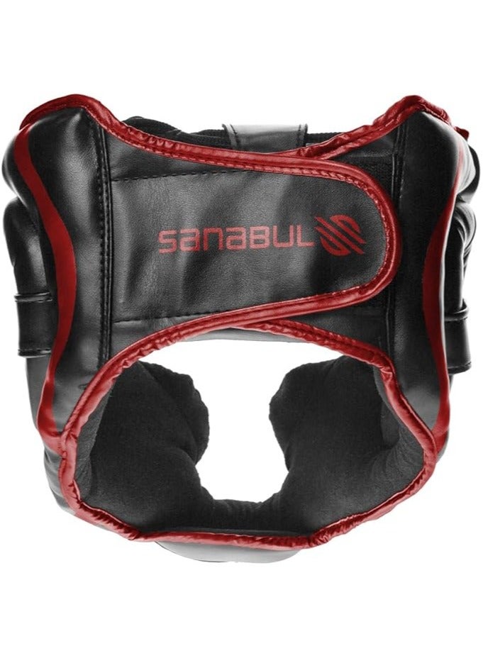 Sanabul  Essential Boxing Headgear for Men & Women | Muay Thai and MMA Headgear | Sparring Headgear | Boxing Head Gear with Full Face Coverage (Red, S/M) - Image 5