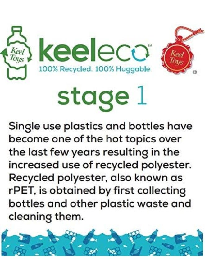 Keel Toys 18cm Keeleco Range 100% Recycled 100% Huggable (18cm Lion) - Image 3