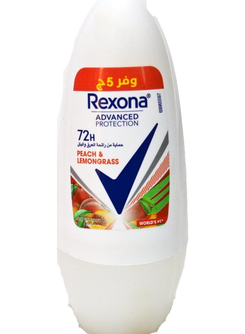 Rexona Women Roll On Antiperspirant Peach Spark & Lemongrass 50 Ml
