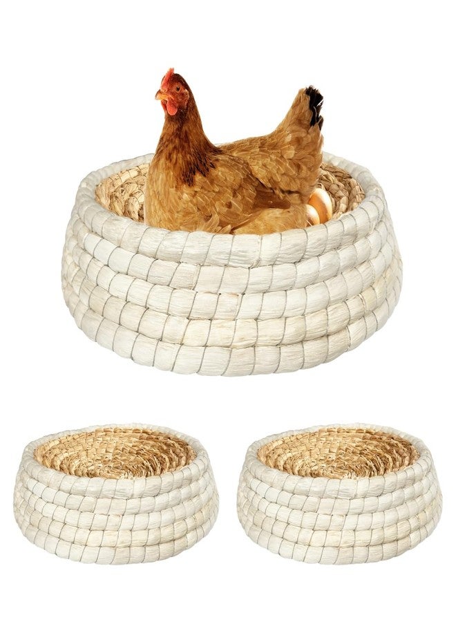 Toolzeen Chicken Nest for Chicken Coop, Handmade Woven Flat Base Straw - 2 Pack 15.5"x15.5"x3.5" Premium Laying Hen Nesting Pads (2 nest) - Image 1