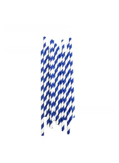 Generic Travel Adventure Retirement Party Supplies Blue paper straw 10p 