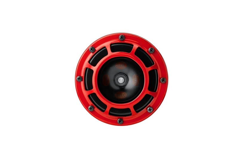 Hella 003.399-842 Red Grill Super tone Horn Set (12V,300/500 Hz,105-118 dB @ 2 m) | For Bikes and Cars | Red - Image 3