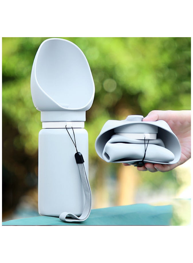 550ML Dog Water Bottle Silicone Foldable Leak Proof Dog Travel Water Bottle - Image 1