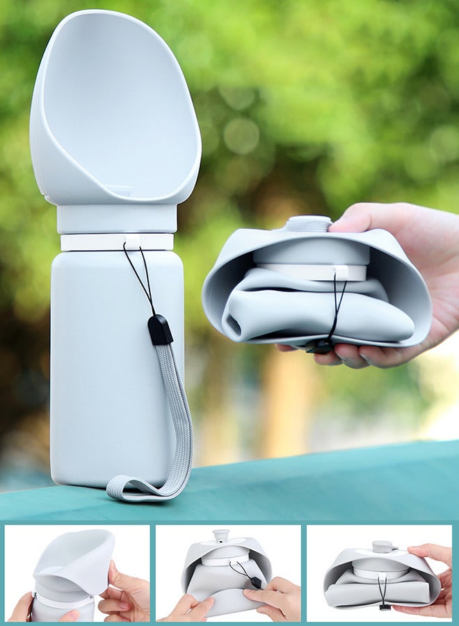 550ML Dog Water Bottle Silicone Foldable Leak Proof Dog Travel Water Bottle - Image 2