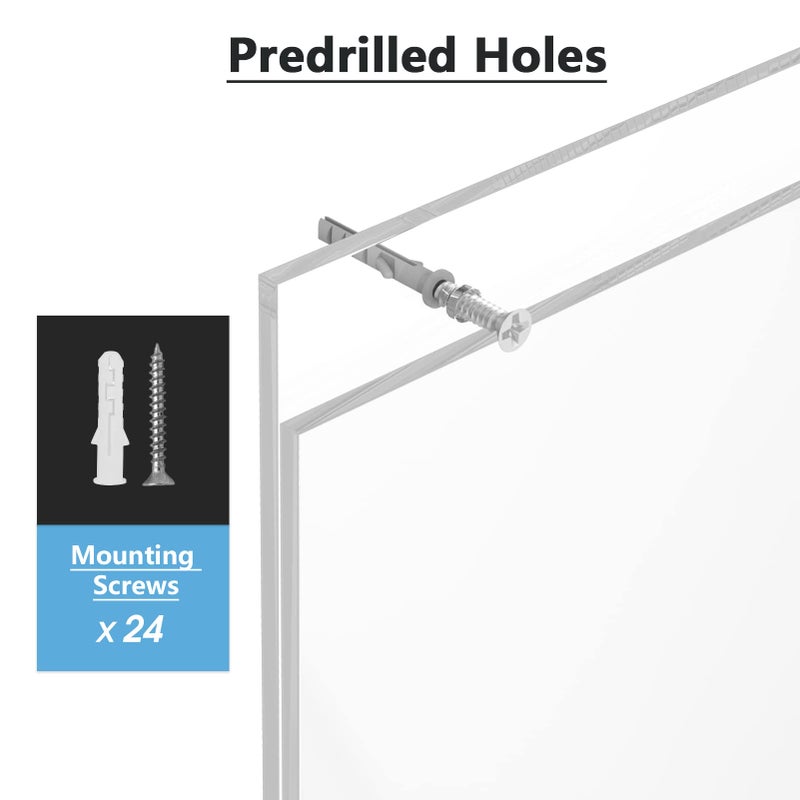 MaxGear Wall Mount Sign Holder 8.5 x 11 Inch, Clear Plastic Picture Frames with Mounting Screws, Door Sign Holders and Document Display Frame for Home, Office, Store, Landscape, 12 Pack - Image 5