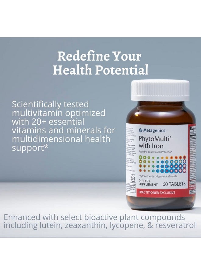 Metagenics - Phytomulti With Iron Daily Multivitamin Supplement With Phytonutrients Vitamins And Minerals For Multidimensional Health Support 60 Tablets 30 Day Supply - Image 1