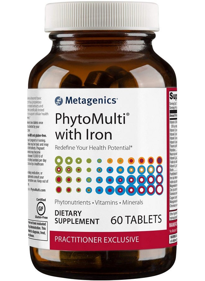 Metagenics - Phytomulti With Iron Daily Multivitamin Supplement With Phytonutrients Vitamins And Minerals For Multidimensional Health Support 60 Tablets 30 Day Supply - Image 1