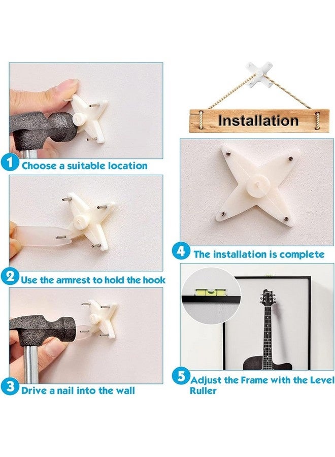 Beauenty 68 Pcs Picture Hanging Kit,Invisible Wall Nails For Concrete Wall, Picture Hanger No Damage Wall Hangers For Picture Frame, Hardwall And Cement Wall, for Hanging Picture, Tapestry, Clocks  - Image 5