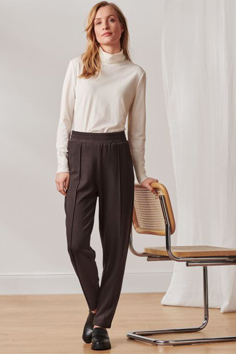 Tchibo سروال نسائي عادي مناسب قابل للتمدد، بني - Image 1