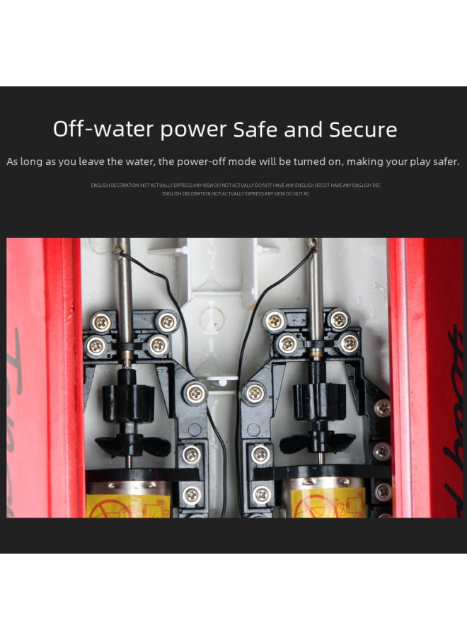 Remote Control Boat Toy Dual Motors High Speed Water Splashing Stunt Performances-Color:25cm Red Remote Control Boat (with 1 100-minute Battery)  - Image 4