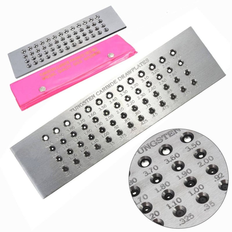 SURBHI CHEMS SURBHI CHEMS Tungsten Carbide Wire Draw Plate for Jewelry Making Round 02640mm 52 Holes