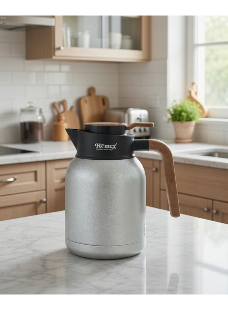 Homex vacuum flask 2L/Premium 304 Stainless steel inner/ Double wall Insulated thermos/Long heat retention/Hot&Cold/HB - Image 4