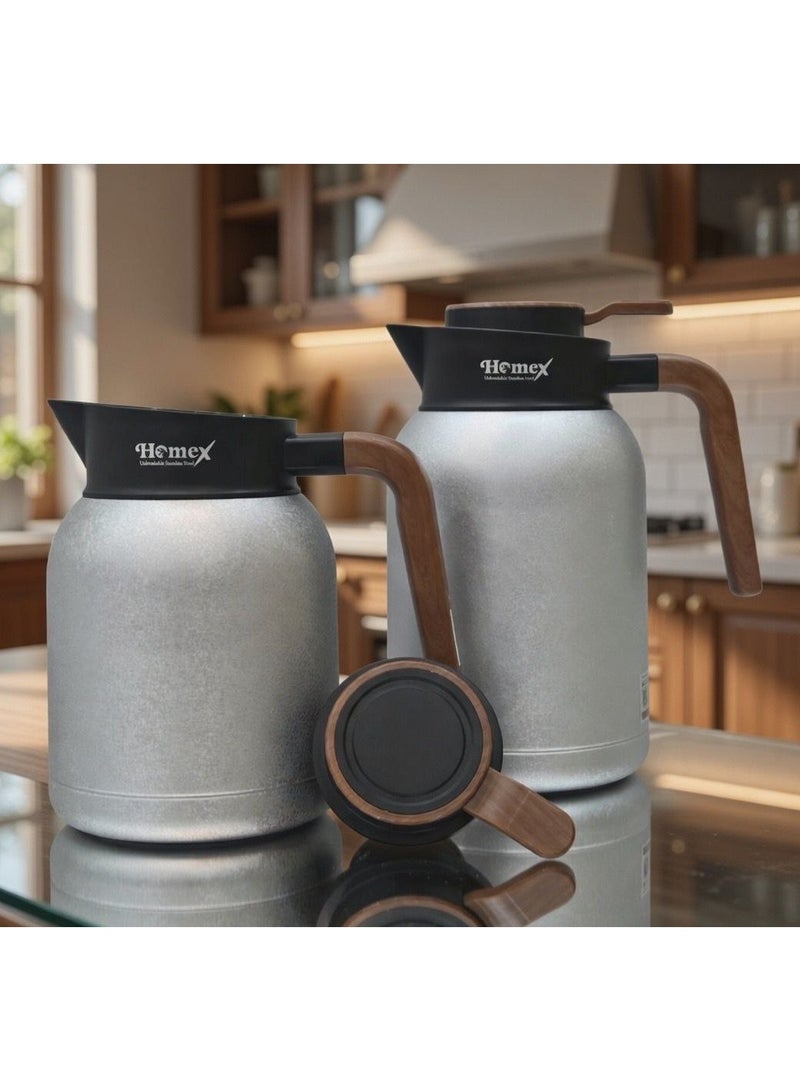 Homex vacuum flask 2L/Premium 304 Stainless steel inner/ Double wall Insulated thermos/Long heat retention/Hot&Cold/HB - Image 2