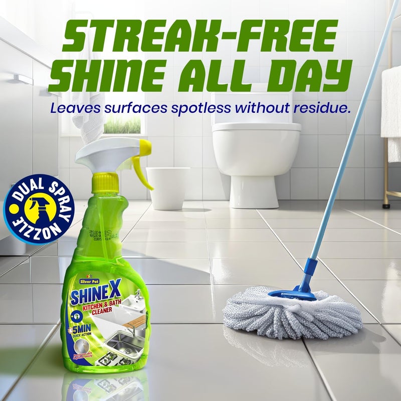 Silver Pot Silverpot ShineX Kitchen & Bath Cleaner 946ml - Image 5