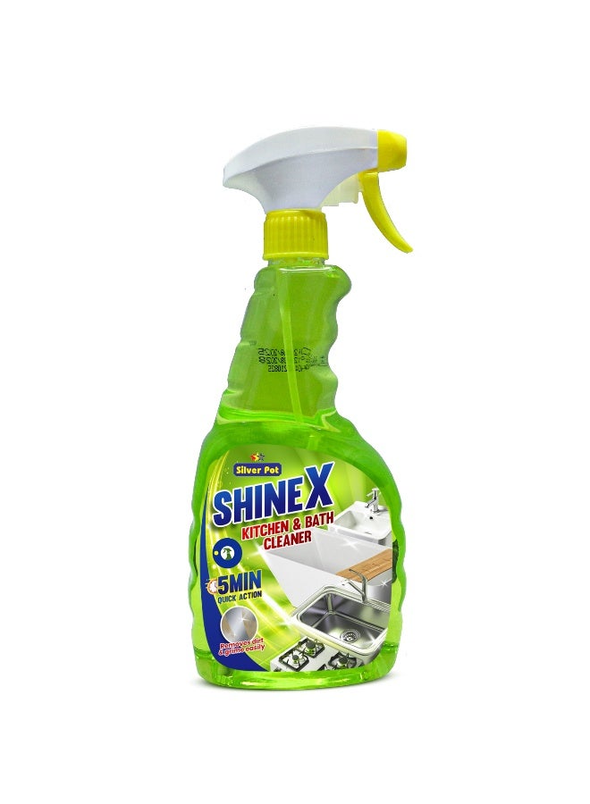 Silver Pot Shine-X Kitchen & Bathroom Cleaner Spray 946 ml, Multi Surface Cleaner for Grease, Stains & Dirt Build Up, Quick Action Formula - Image 1