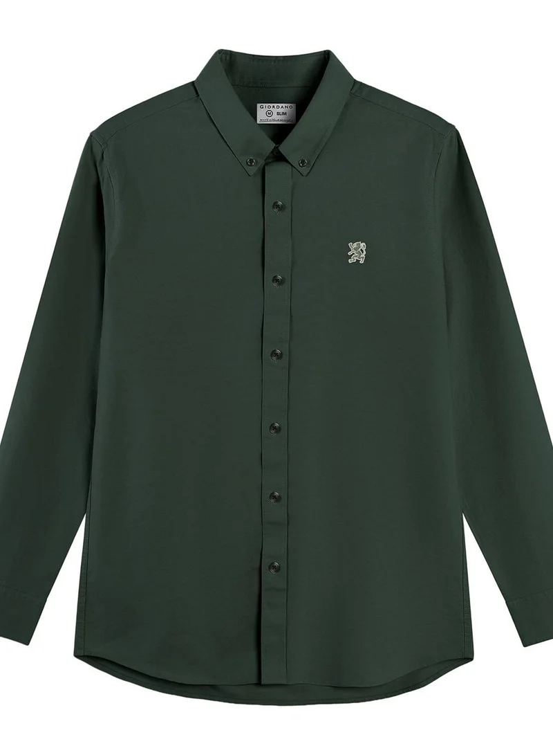 GIORDANO Men's Oxford Long Sleeve Shirt