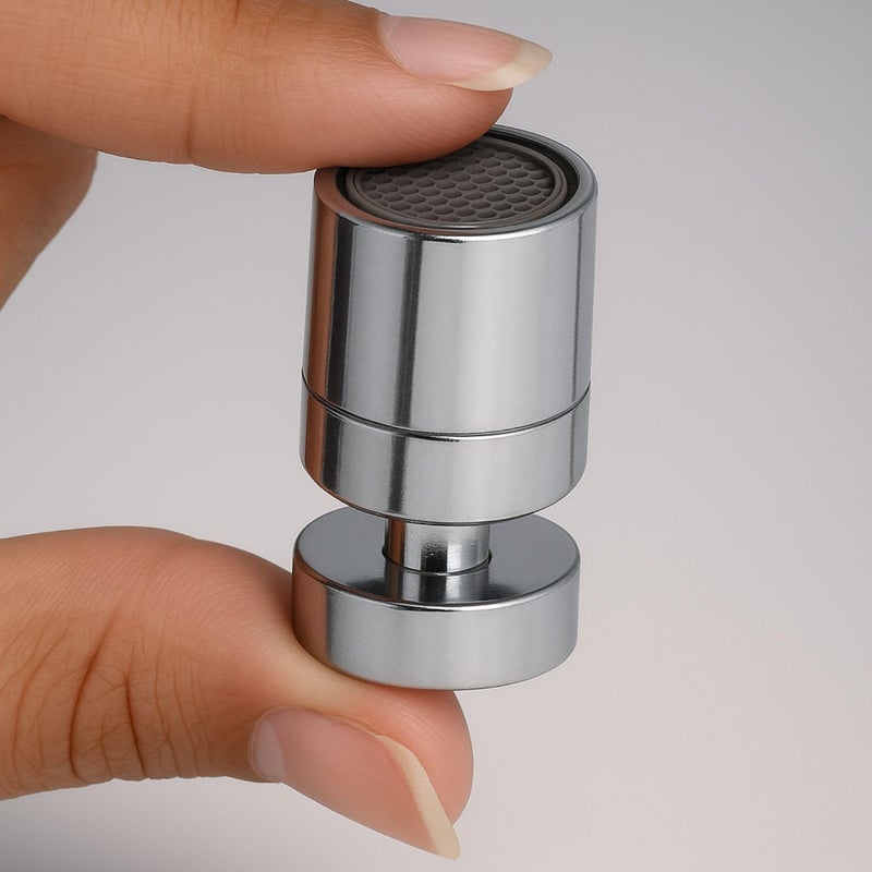 Prem's صنبور مطبخ قابل للدوران 360 درجة من الفولاذ المقاوم للصدأ | موسع صنبور | مهوى حوض دوار | مهوى موفر للمياه | يناسب خيوط أنثوية 22 مم مطلية بالكروم - Image 4