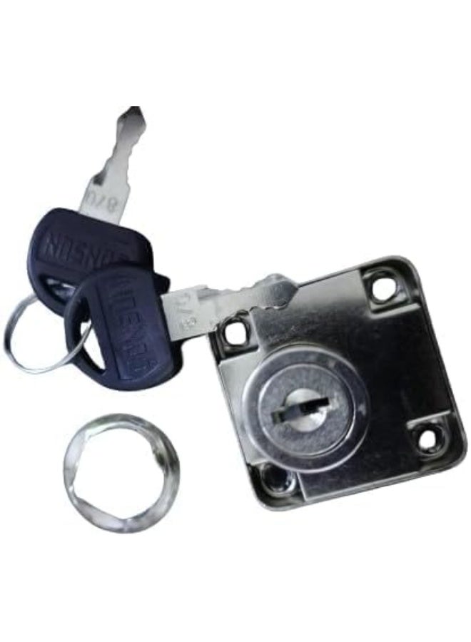 MySouqEg-Store Drawer Lock Single Turn Normal Key | Chrome Plated | 3 Cm - Image 3