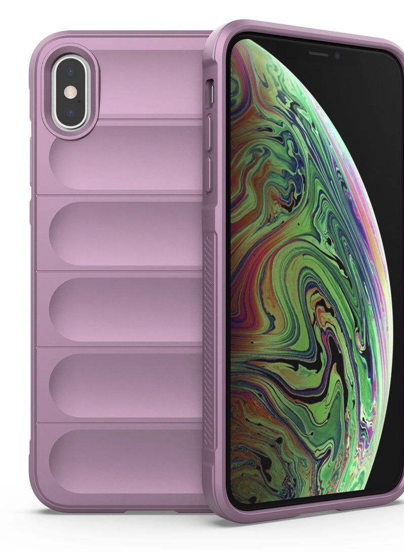 Phone case cover Magic Shield TPU + Silicone Shockproof Phone Case For Iphone XS Max (Purple)
