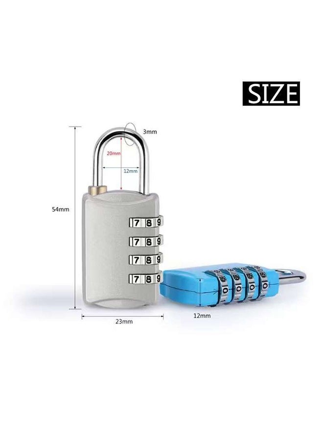 Generic 4 Digit Combination Lock Travel Padlock Zinc Alloy Password Small Portable Luggage Bag Lock High Security  - Image 2