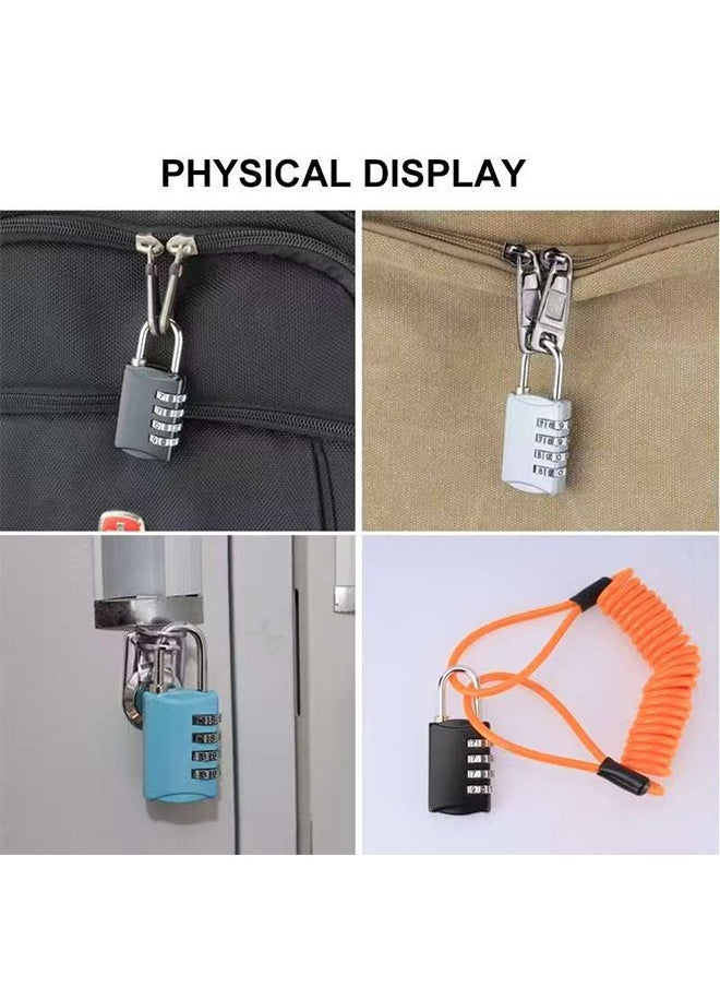 Generic 4 Digit Combination Lock Travel Padlock Zinc Alloy Password Small Portable Luggage Bag Lock High Security  - Image 3