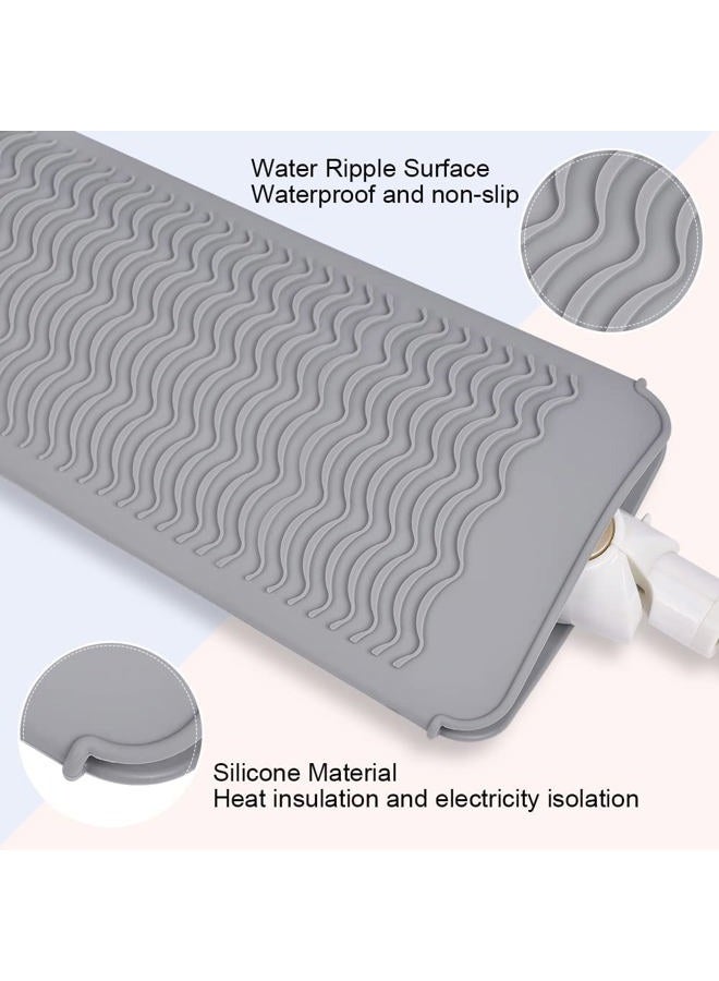 IKOCO Heat Gloves for Hair Styling, Heat Resistant Gloves with Silicone Mat Pouch for Curling Iron, Flat Iron, Straightener, Hot Hair Tools - Image 4