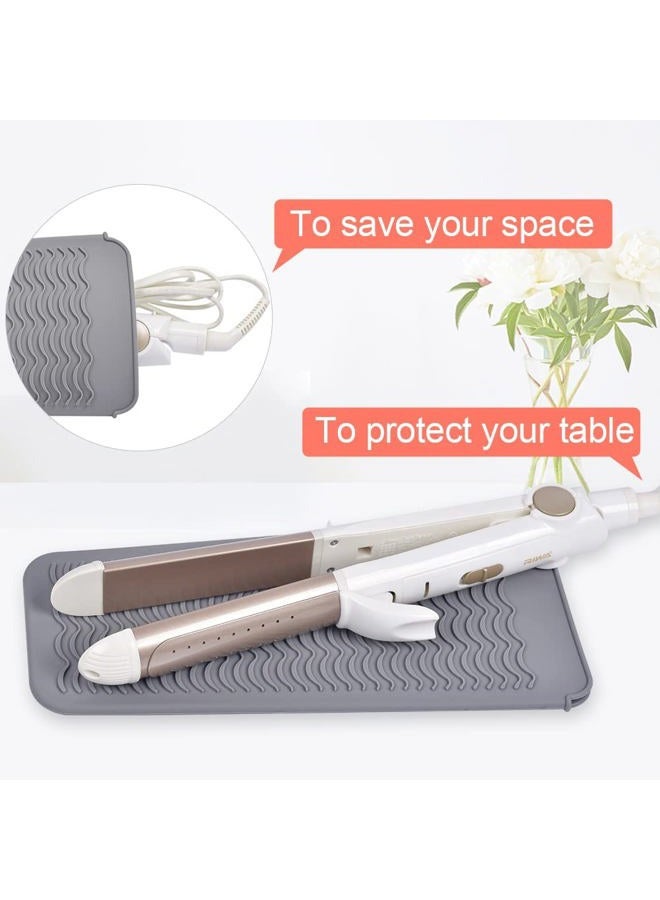 IKOCO Heat Gloves for Hair Styling, Heat Resistant Gloves with Silicone Mat Pouch for Curling Iron, Flat Iron, Straightener, Hot Hair Tools - Image 3