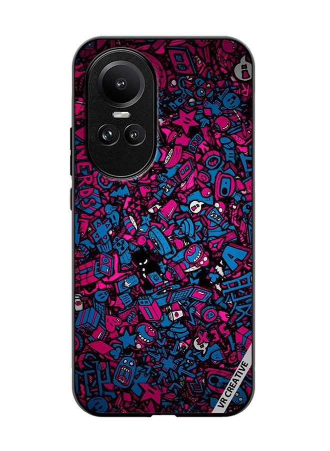 VR CREATIVE Protective Case Cover For Oppo Reno 10 Pro Mini Cartoons Design Multicolour - Image 1