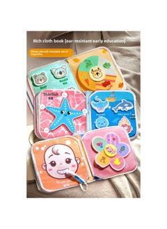 Generic Quiet Tearing Book Baby Can Chew Baby Puzzle Early Education Cloth Book Toy 8 Hand Tearing Book 6 Tear Not Broken 0-Color:[full Set] Three Luxury Packs  - Image 1