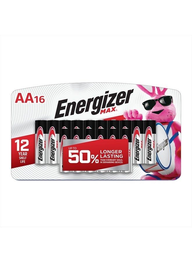 Energizer AA Batteries, Max Double A Battery Alkaline, 16 Count - Image 1
