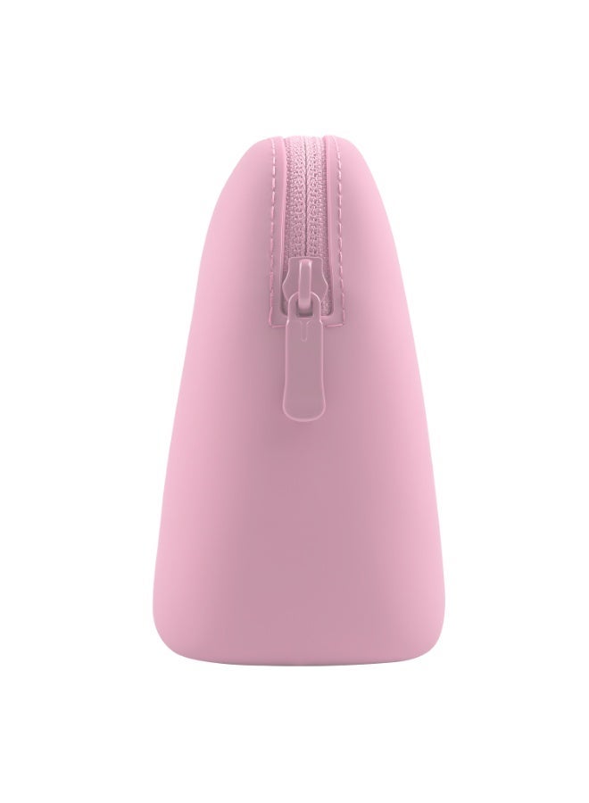 Silicone Waterproof Makeup Bag – Large Travel Cosmetic Pouch (Pink) - Image 4