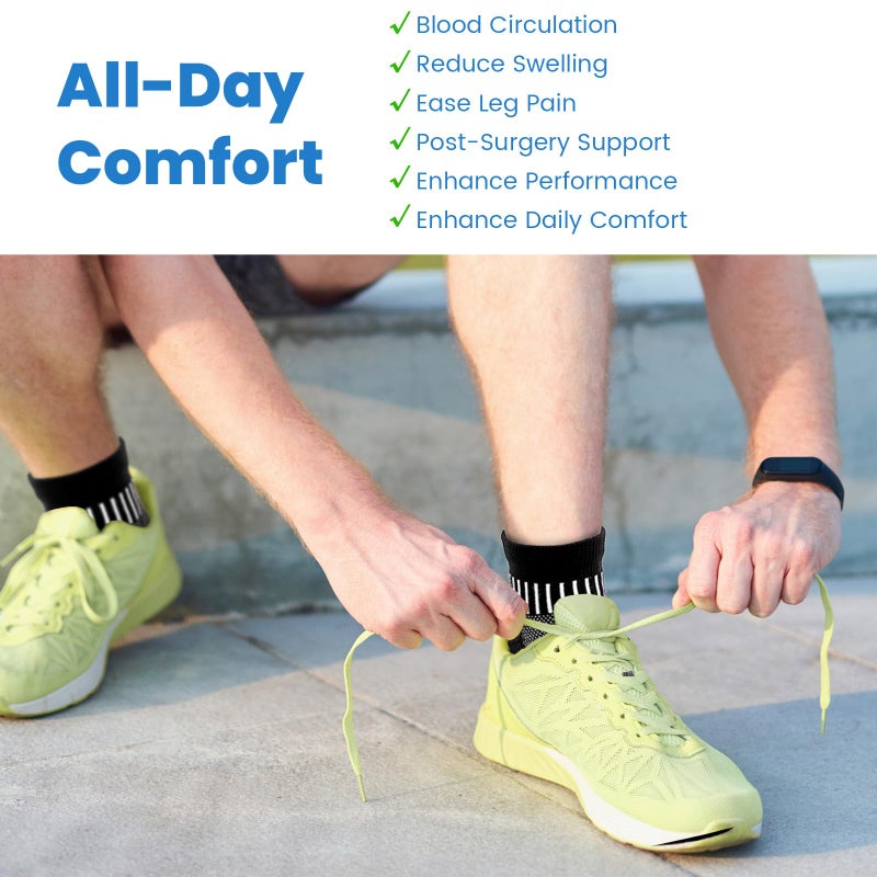 IRAMY Ankle Compression Socks for Women Men Coolmax Moisture Wicking Running Socks Plantar Fasciitis Relief 4 Pairs - Image 5