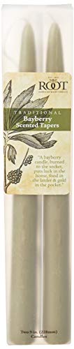 Root Candles Scented Tapers Double-Hung Beeswax Blend Smooth Hand-Dipped Taper Candles, 9-Inch, Bayberry, 2-Count - Image 2